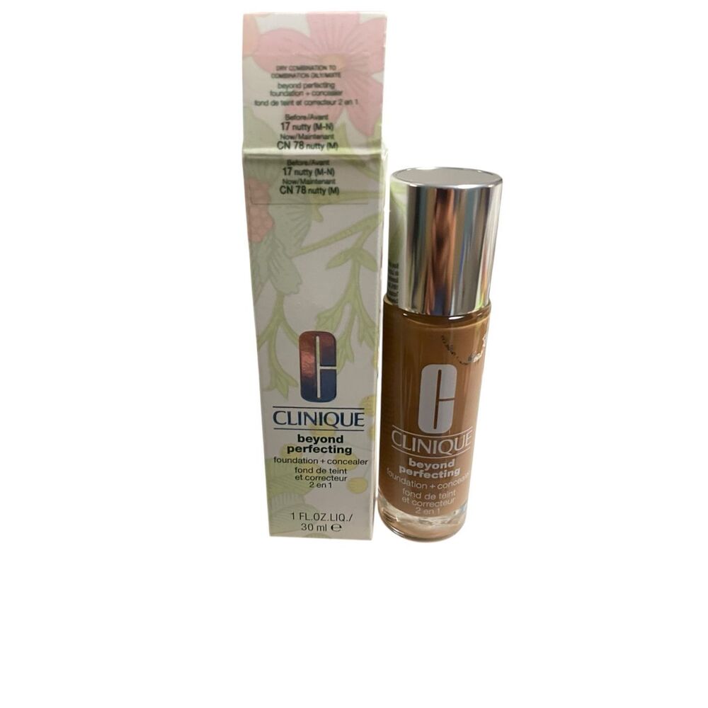 Clinique Beyond Perfecting Foundation + Concealer 17 Nutty CN 78 1 oz NIB